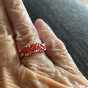 NWT Orange garnet (simulated) set in sterling